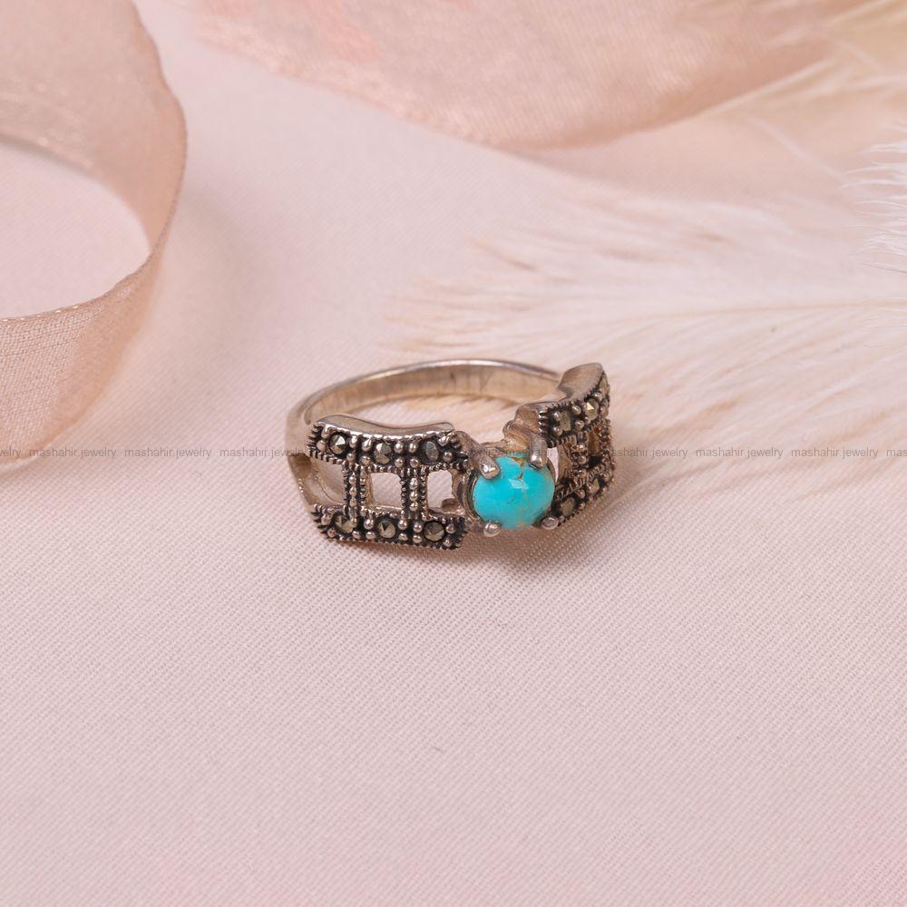 انگشتر فیروزه شجری زنانه کد 8375