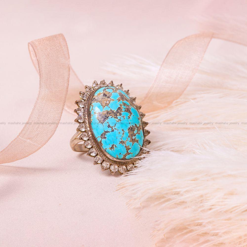 انگشتر فیروزه شجری زنانه کد 8663