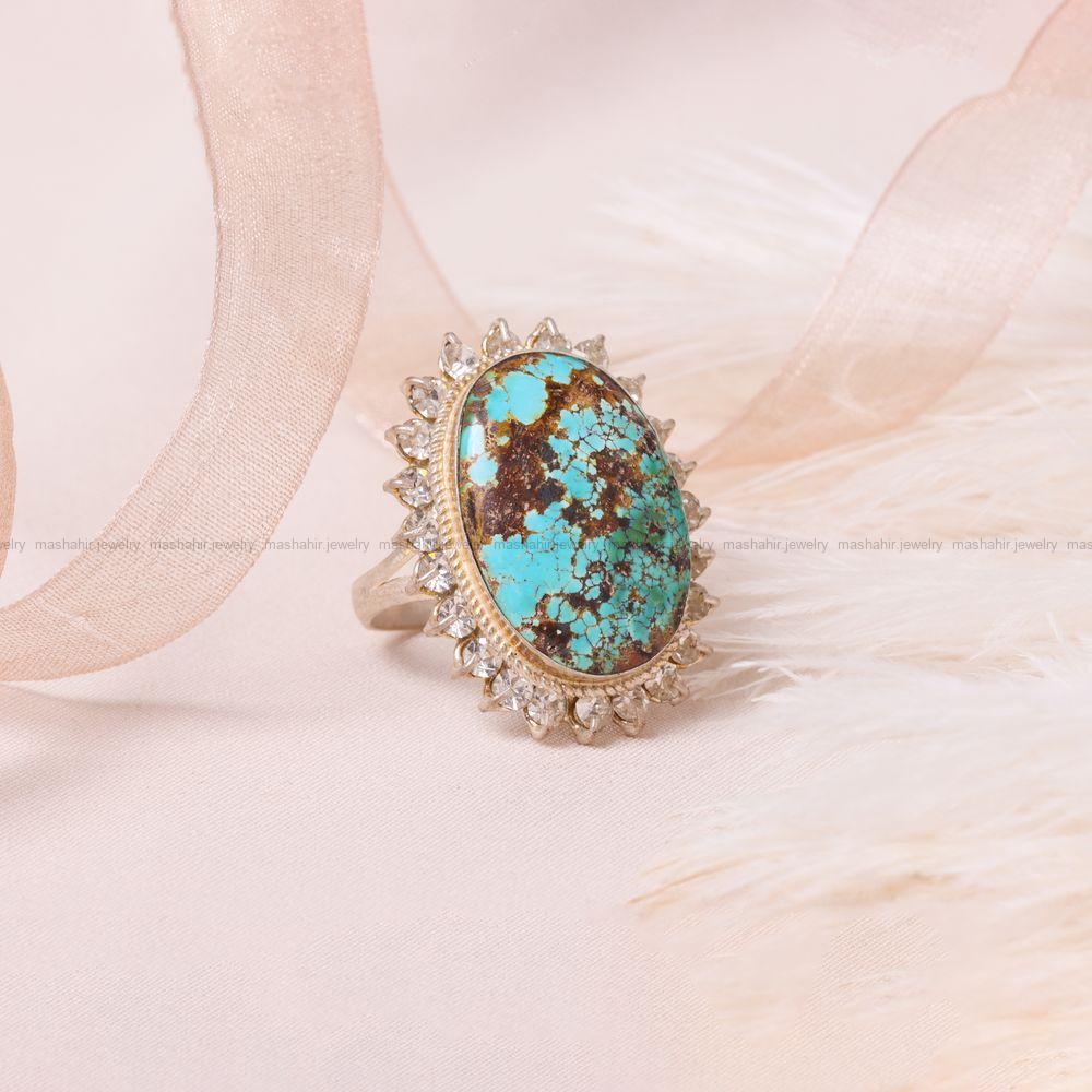 انگشتر فیروزه شجری زنانه کد 8672