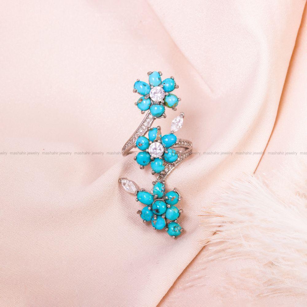انگشتر فیروزه شجری زنانه کد 8686