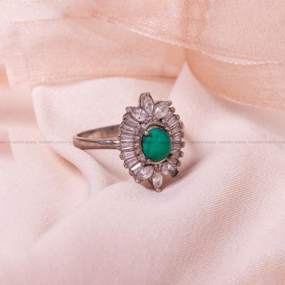انگشتر فیروزه شجری زنانه کد 8690