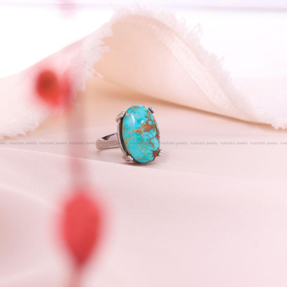 انگشتر فیروزه شجری زنانه کد 8706