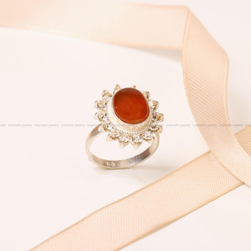 انگشتر عقیق یمن زنانه کد 8832