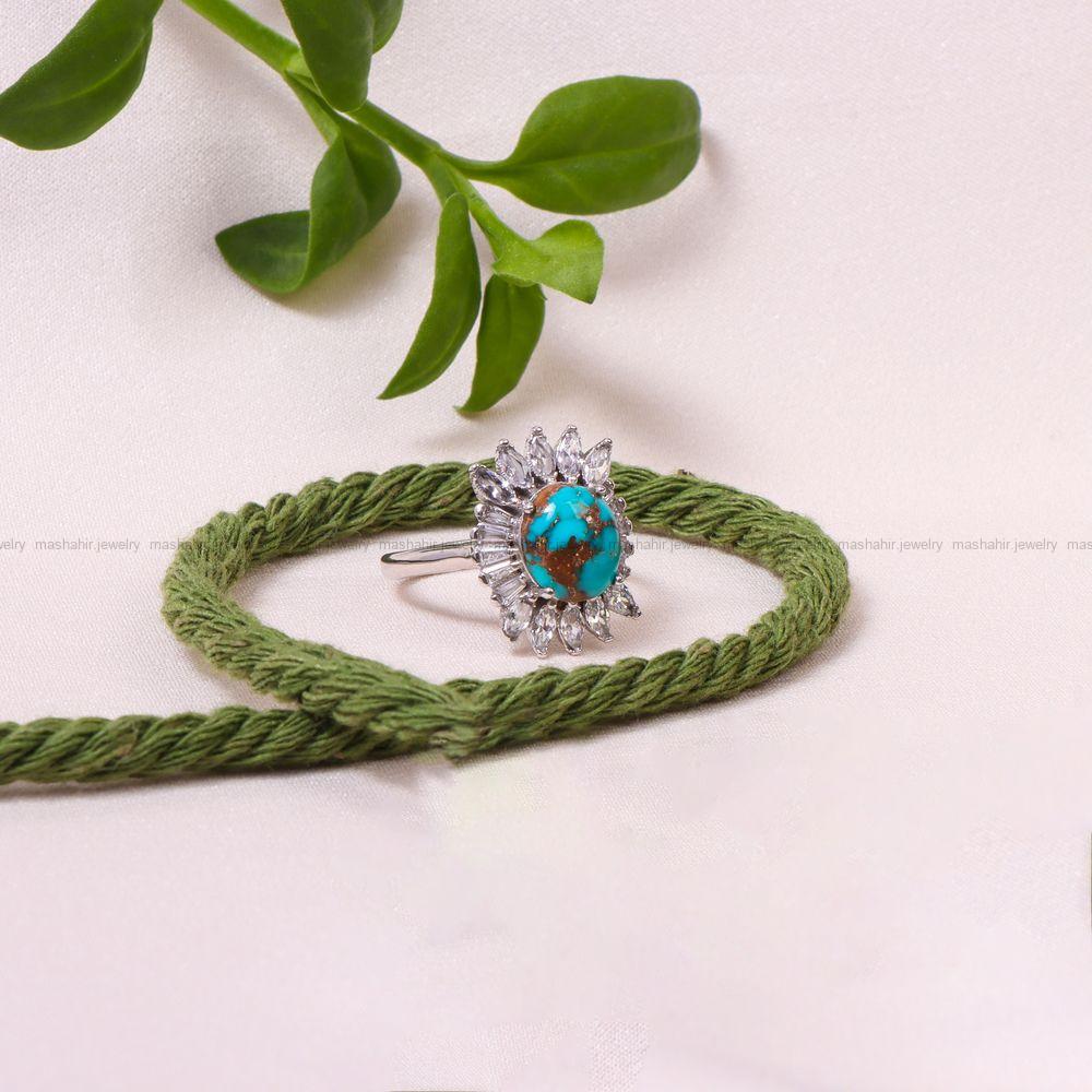 انگشتر فیروزه شجری زنانه کد 8882