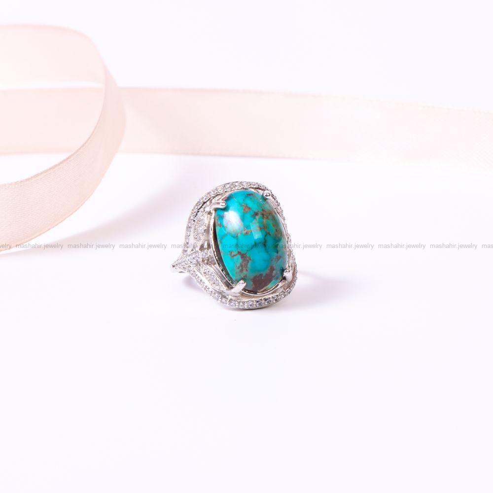 انگشتر فیروزه شجری زنانه کد 8904
