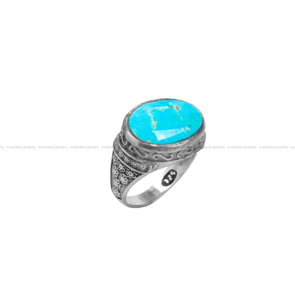 انگشتر فیروزه شجری مردانه کد 9079
