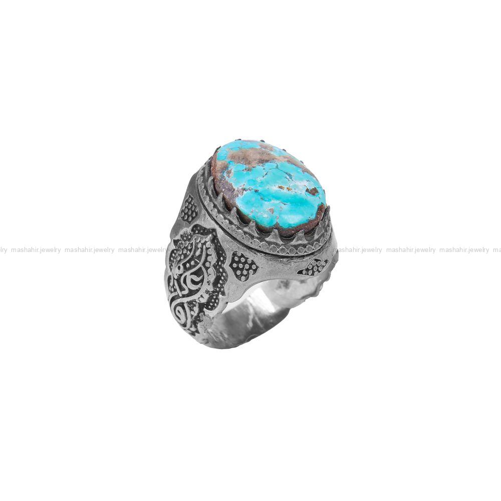انگشتر فیروزه شجری مردانه کد 9129