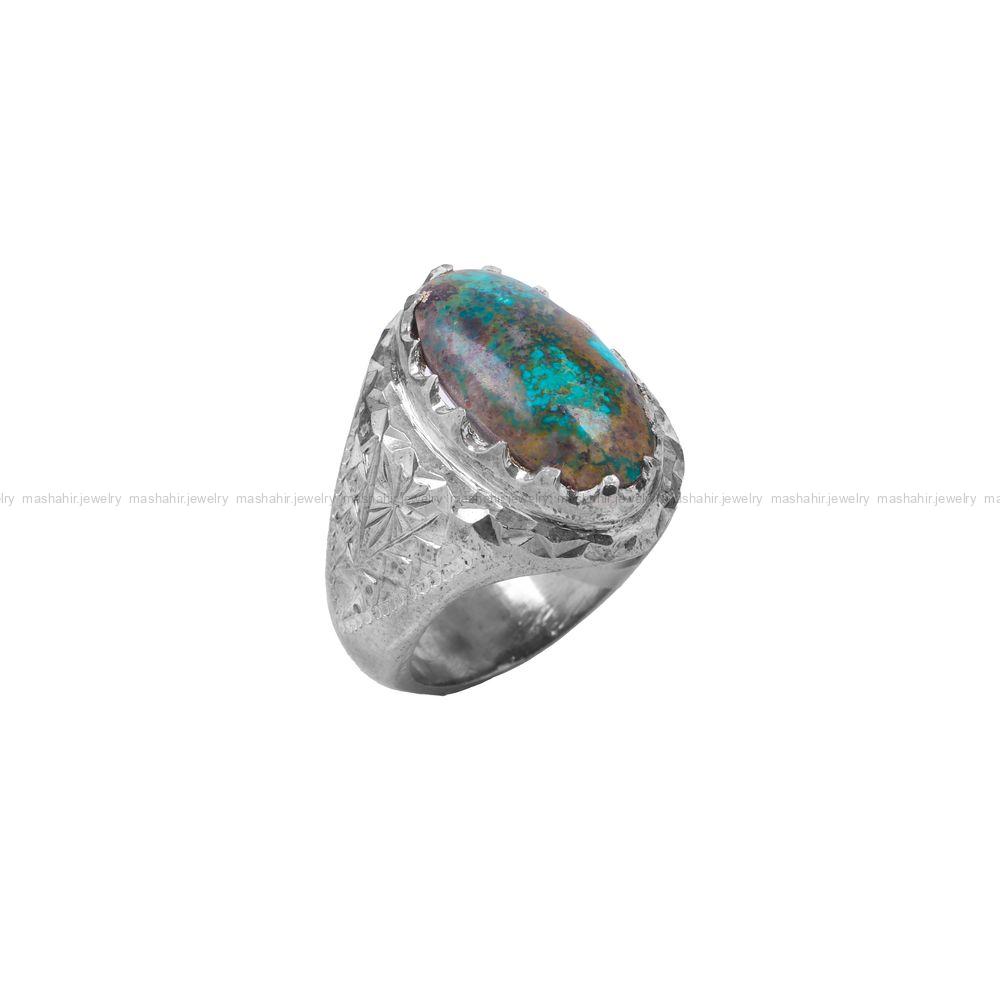 انگشتر فیروزه شجری مردانه کد 9130