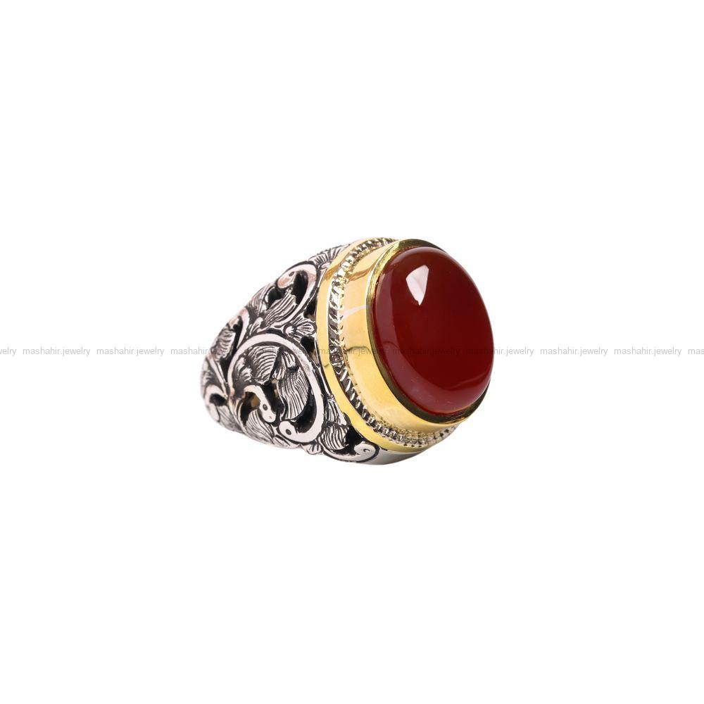 انگشتر عقیق یمن مردانه کد 6885