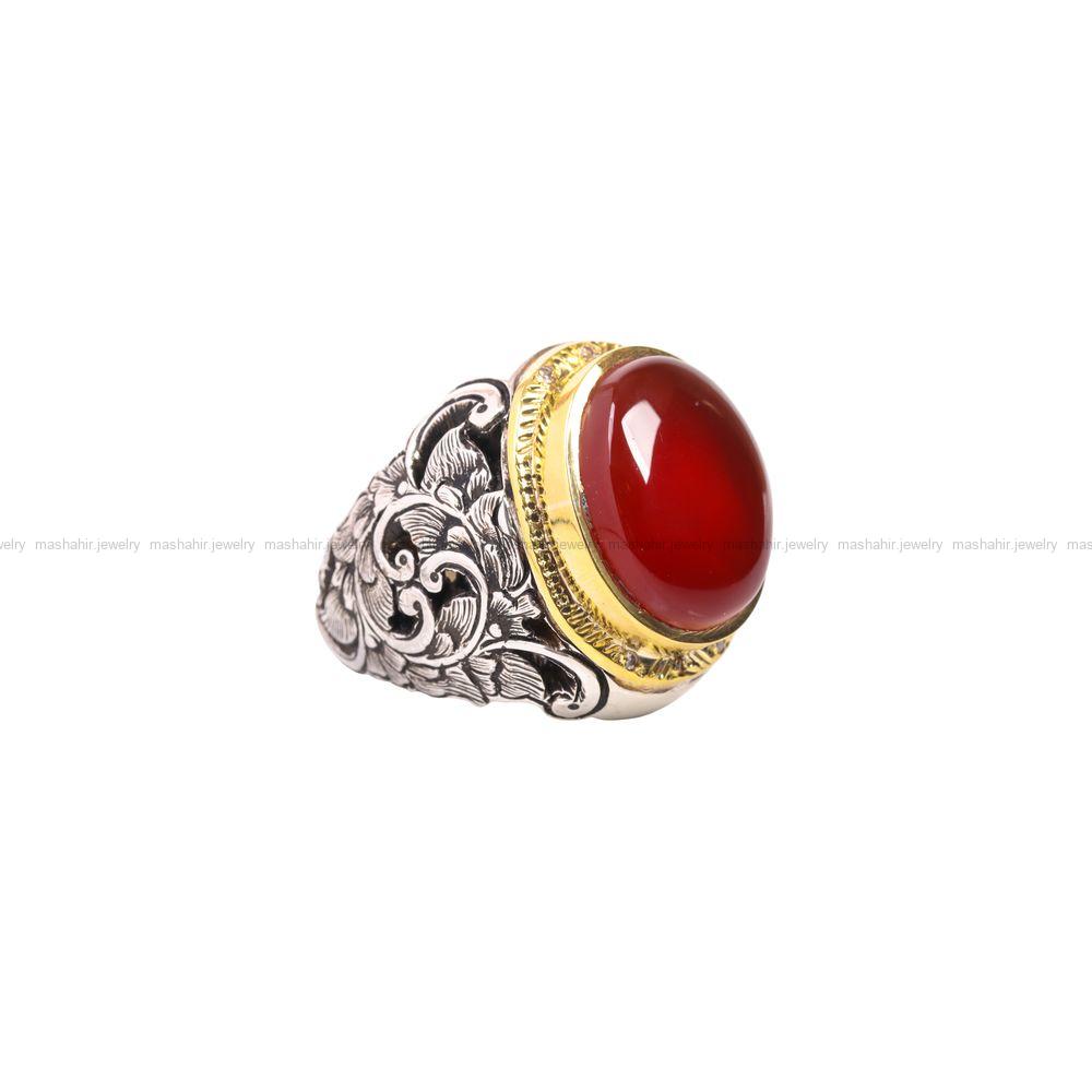 انگشتر عقیق یمن مردانه کد 6887