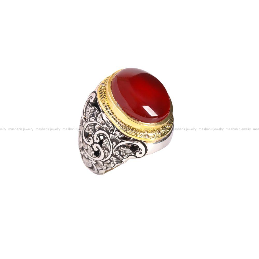 انگشتر عقیق یمن مردانه کد 6887
