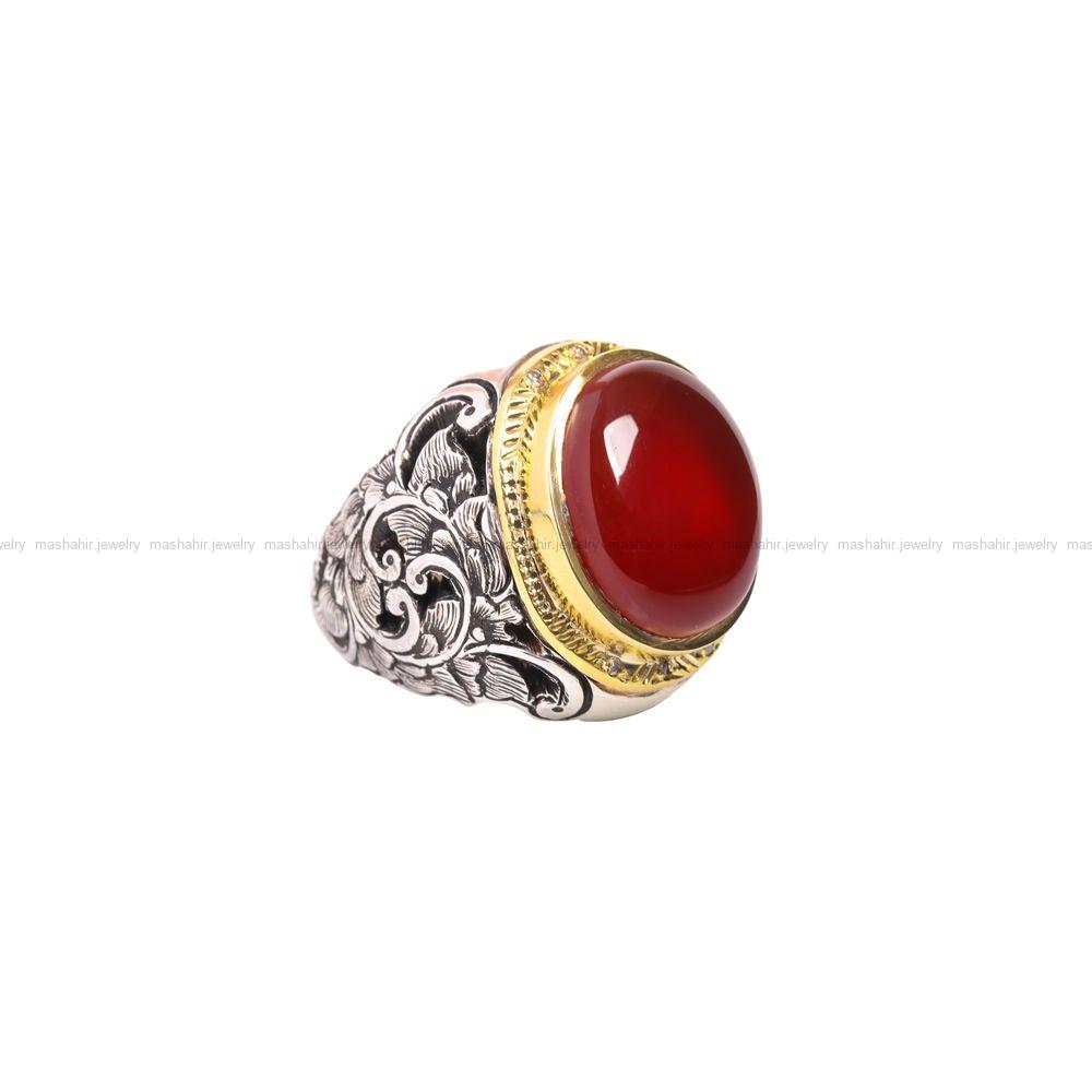 انگشتر عقیق یمن مردانه کد 6888