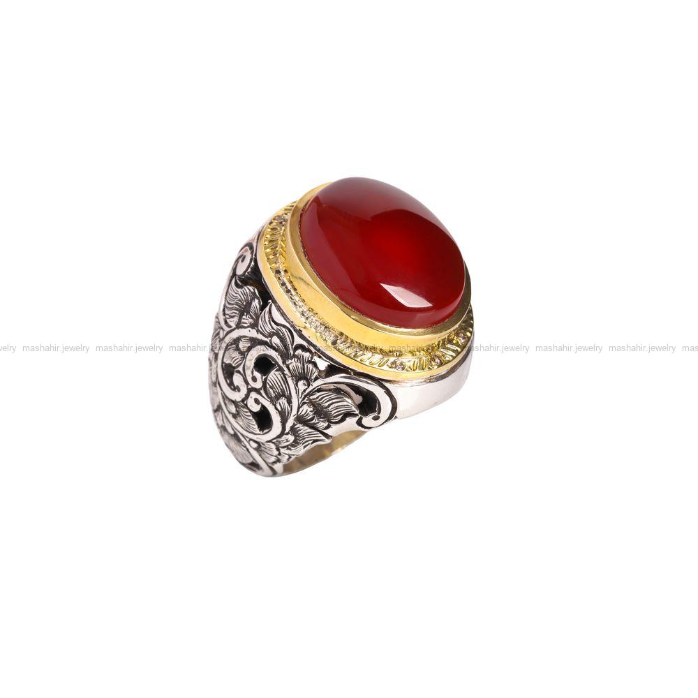 انگشتر عقیق یمن مردانه کد 6888