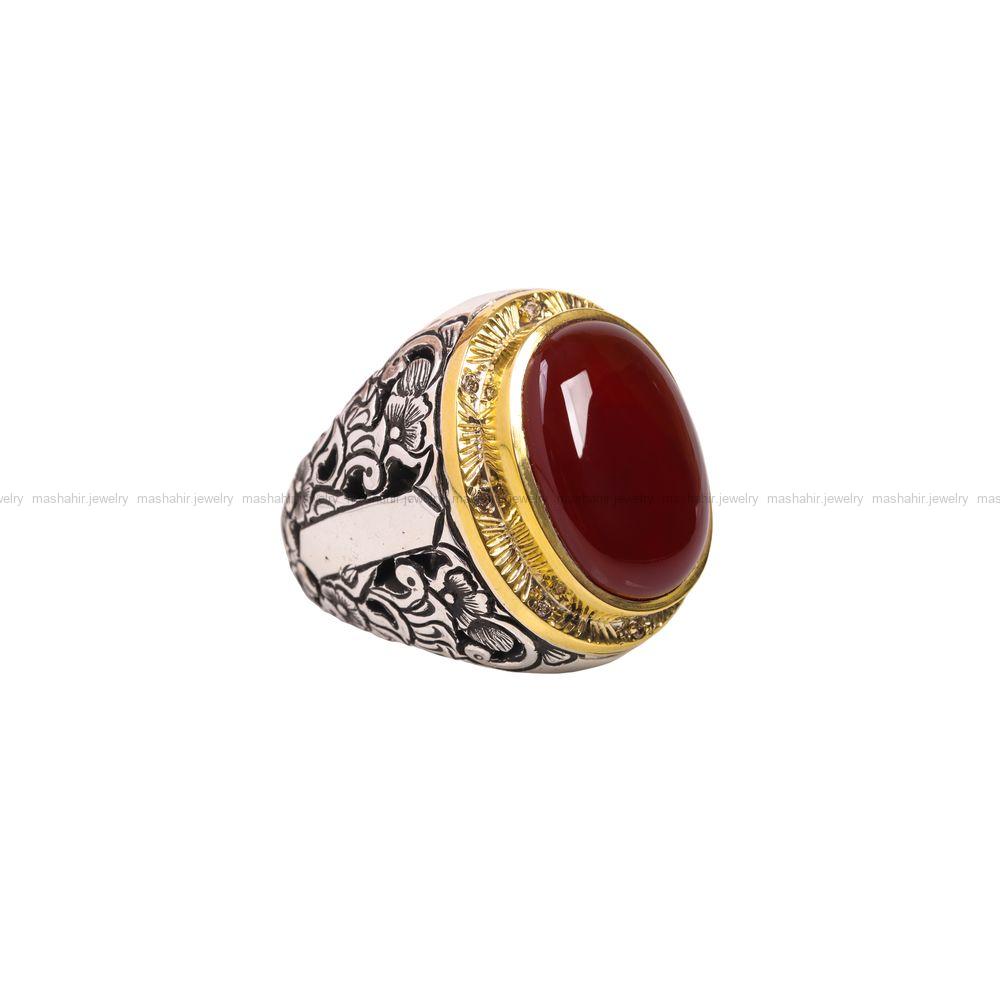 انگشتر عقیق یمن مردانه کد 6889