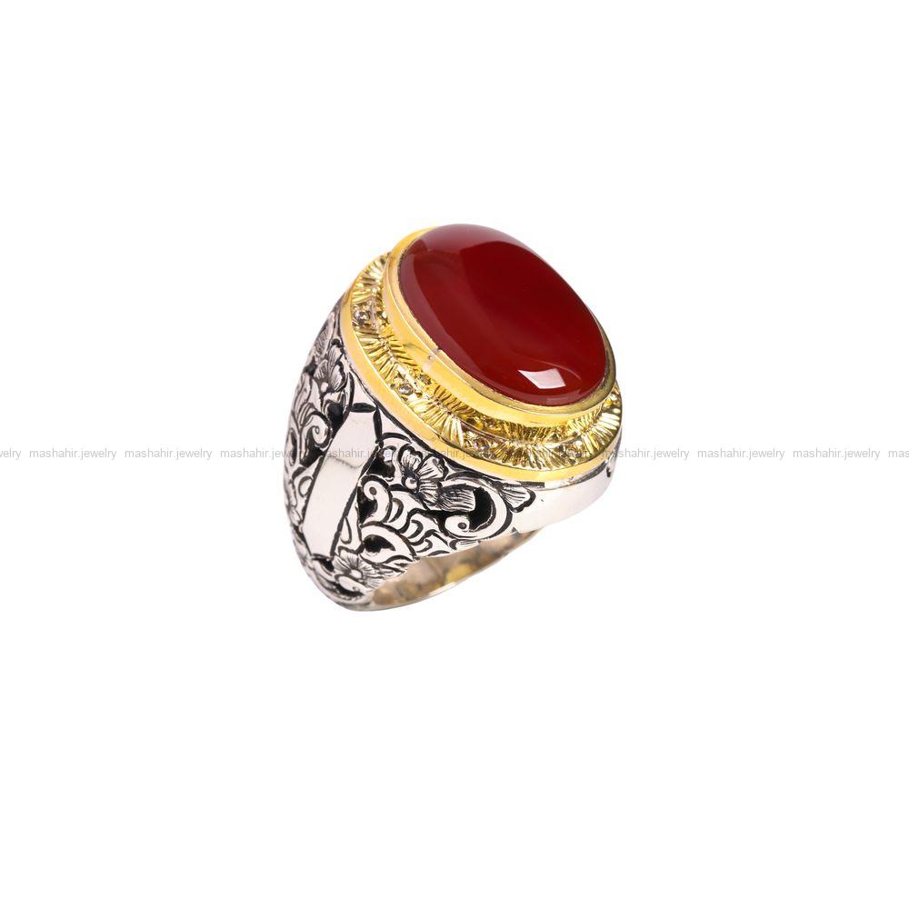 انگشتر عقیق یمن مردانه کد 6889