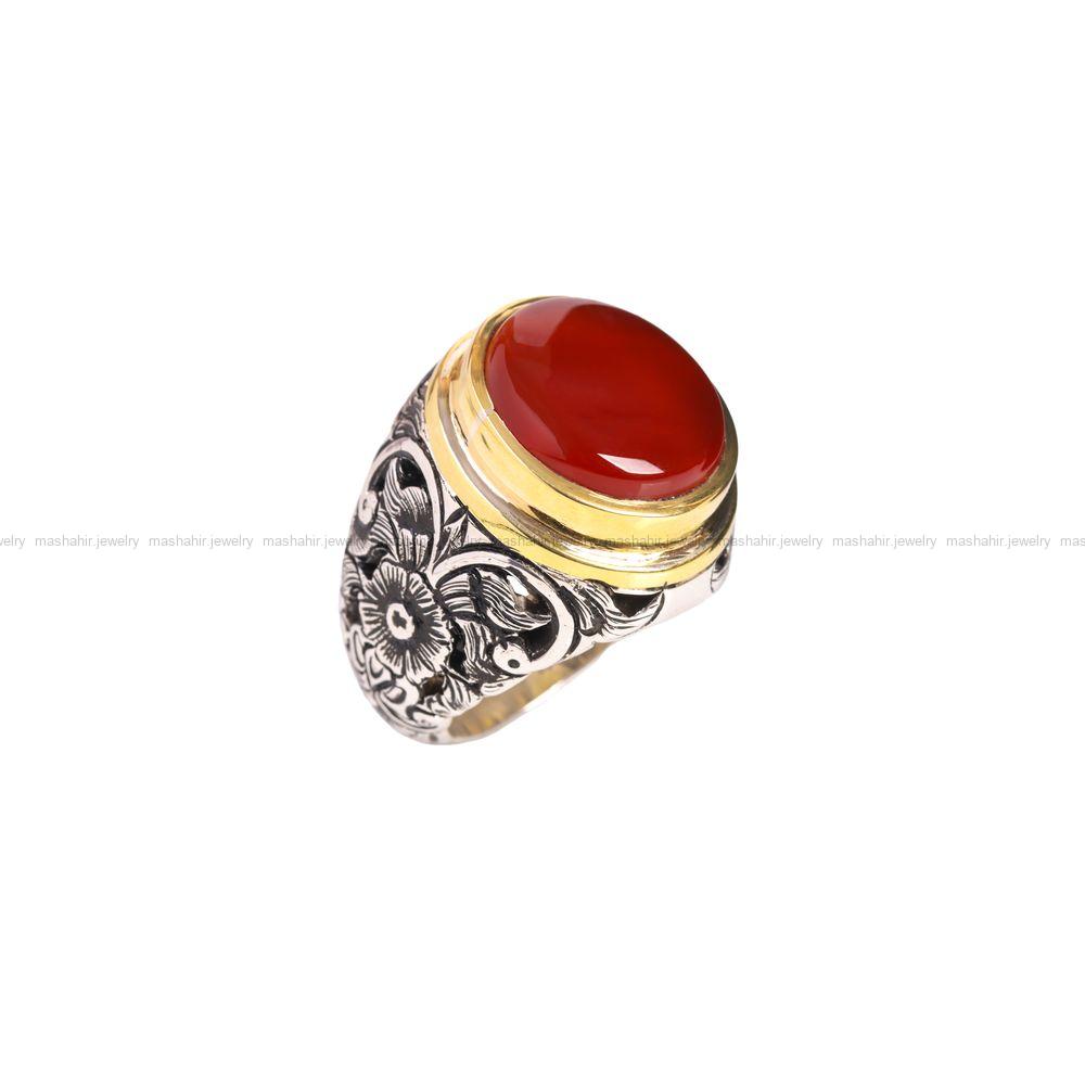انگشتر عقیق یمن مردانه کد 6891