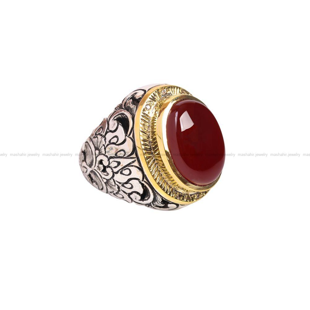 انگشتر عقیق یمن مردانه کد 6894