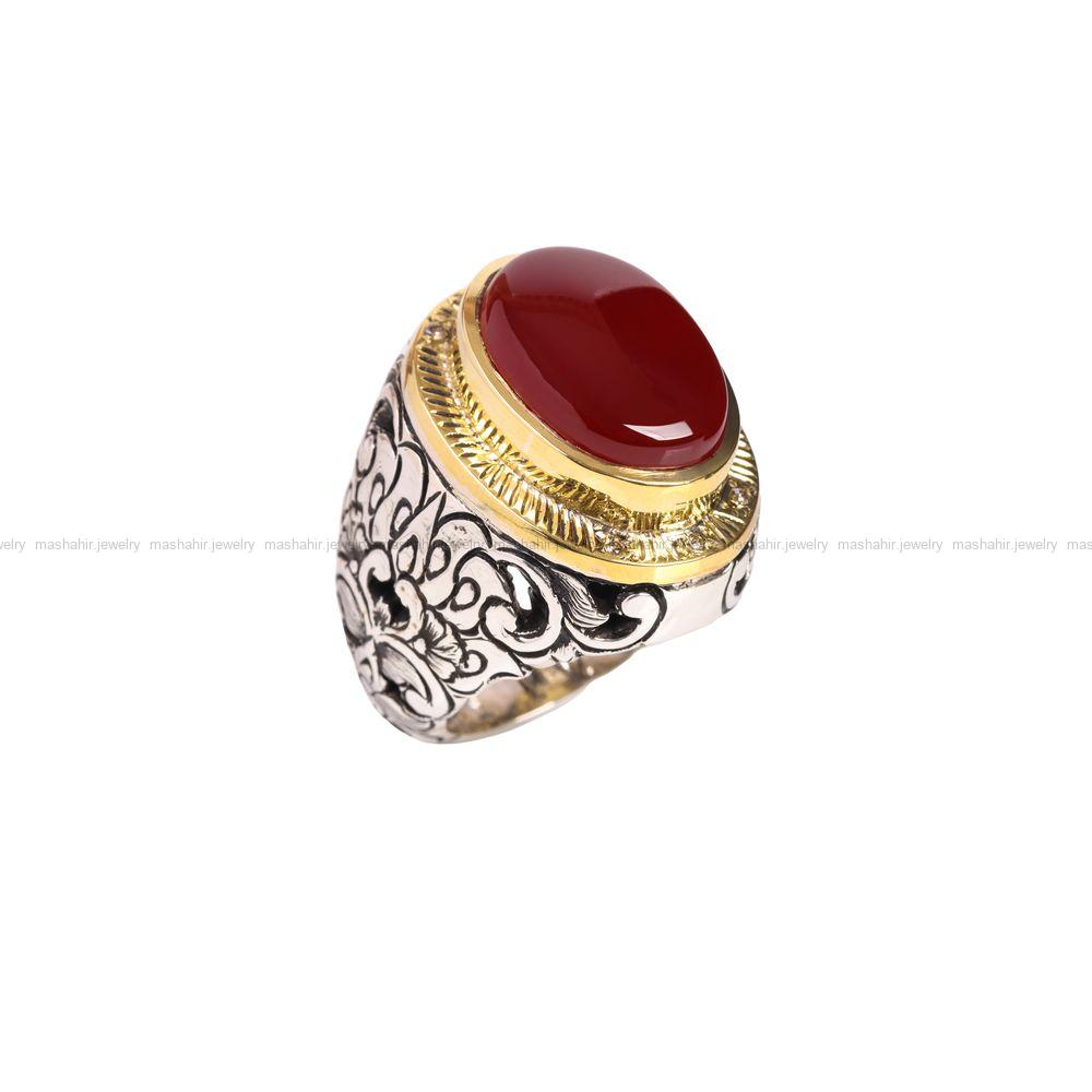 انگشتر عقیق یمن مردانه کد 6894