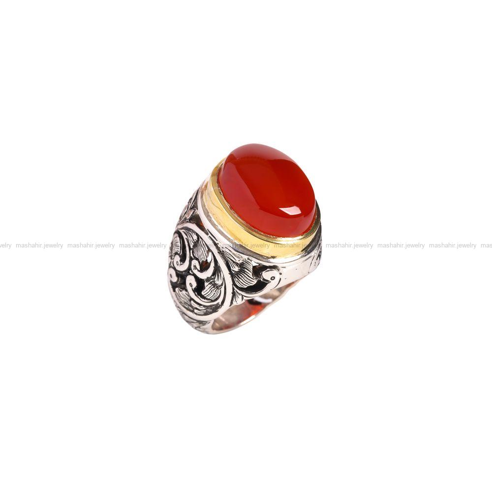 انگشتر عقیق یمن مردانه کد 6896