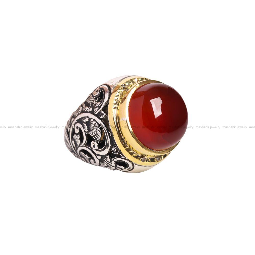 انگشتر عقیق یمن مردانه کد 6897