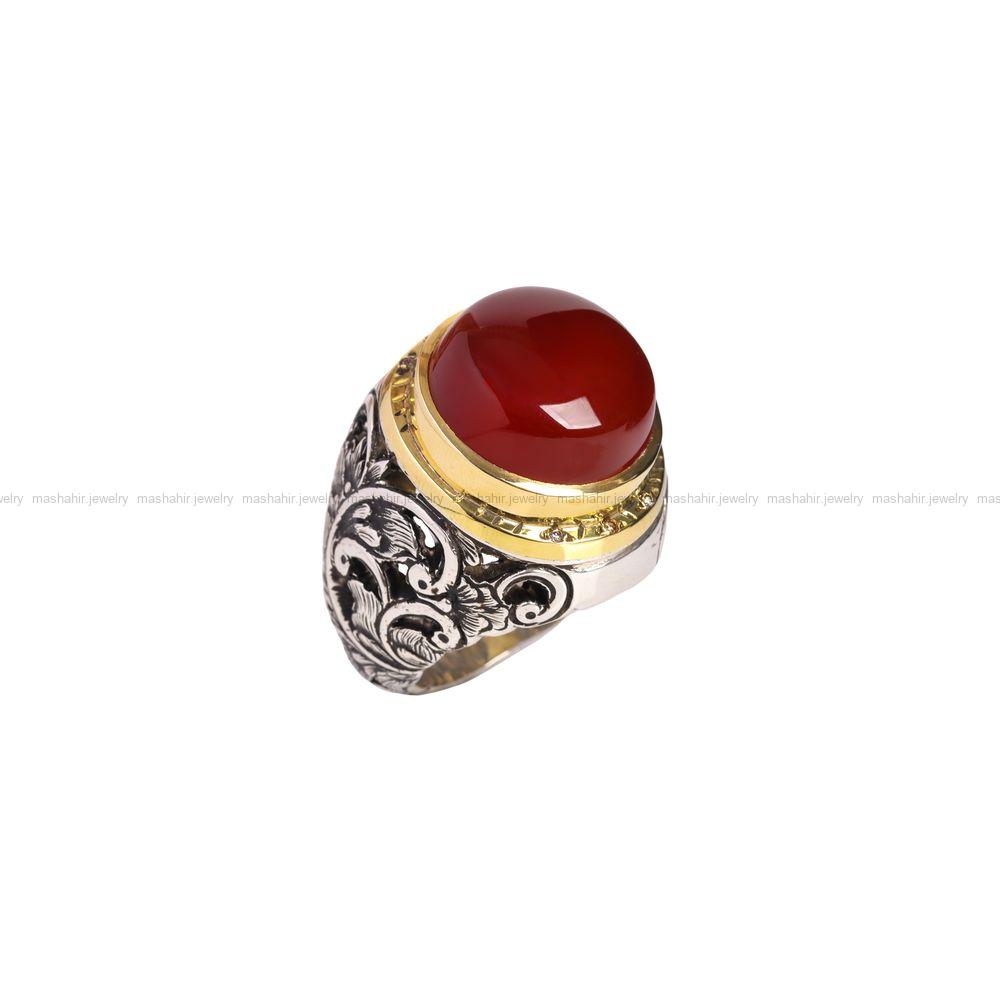 انگشتر عقیق یمن مردانه کد 6897
