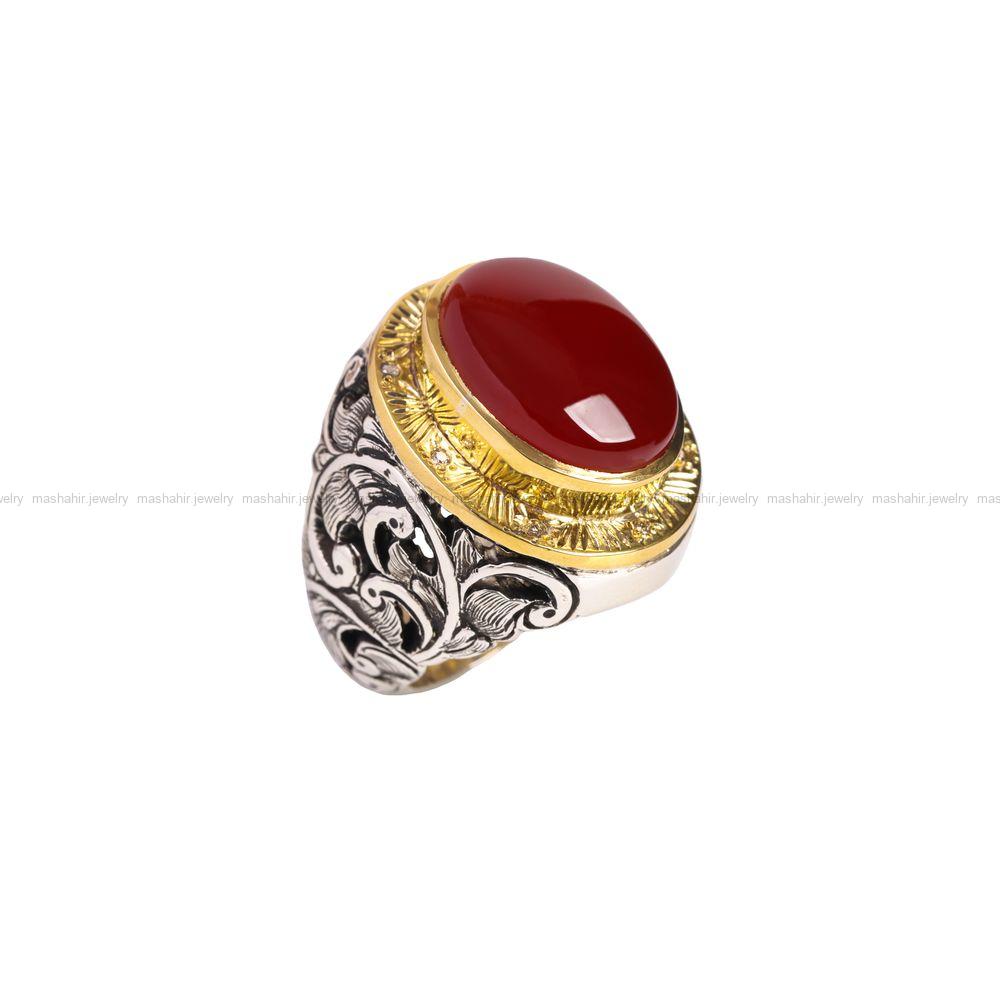 انگشتر عقیق یمن مردانه کد 6898