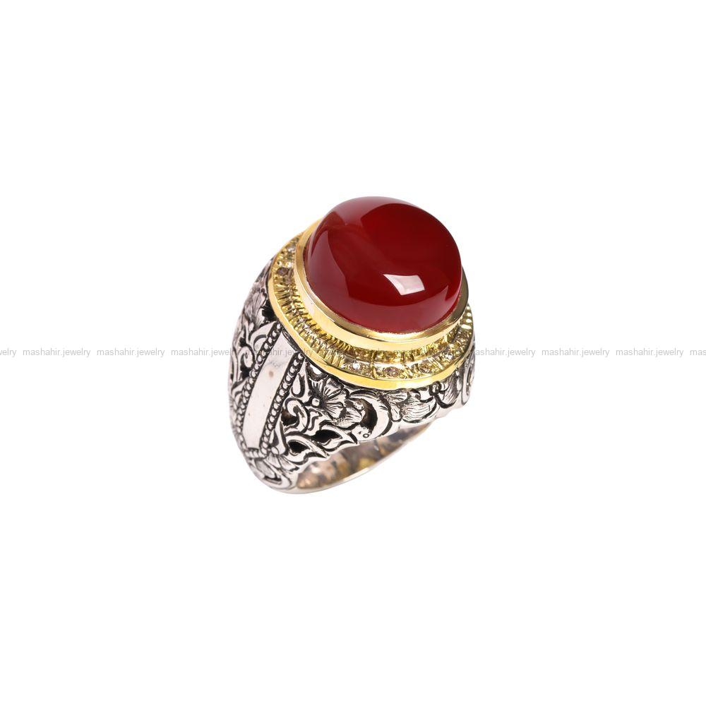 انگشتر عقیق یمن مردانه کد 6899