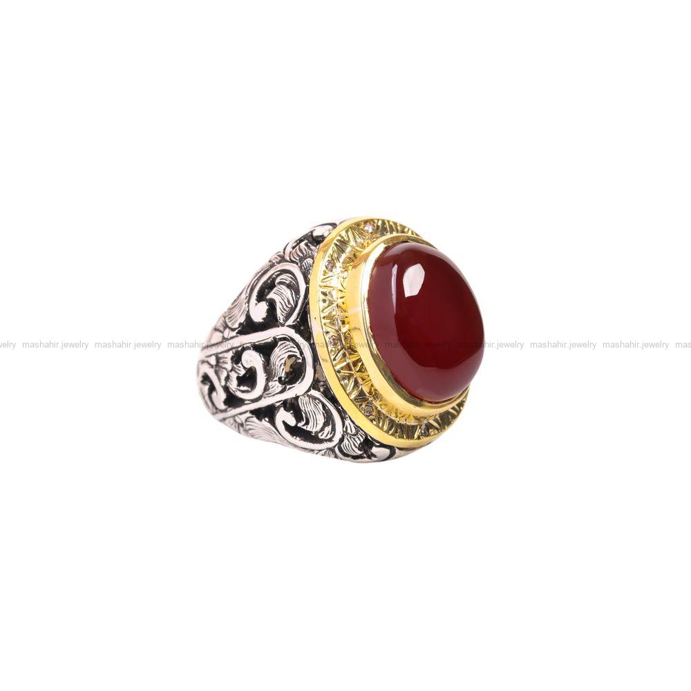 انگشتر عقیق یمن مردانه کد 6901