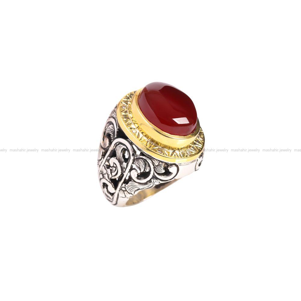 انگشتر عقیق یمن مردانه کد 6901