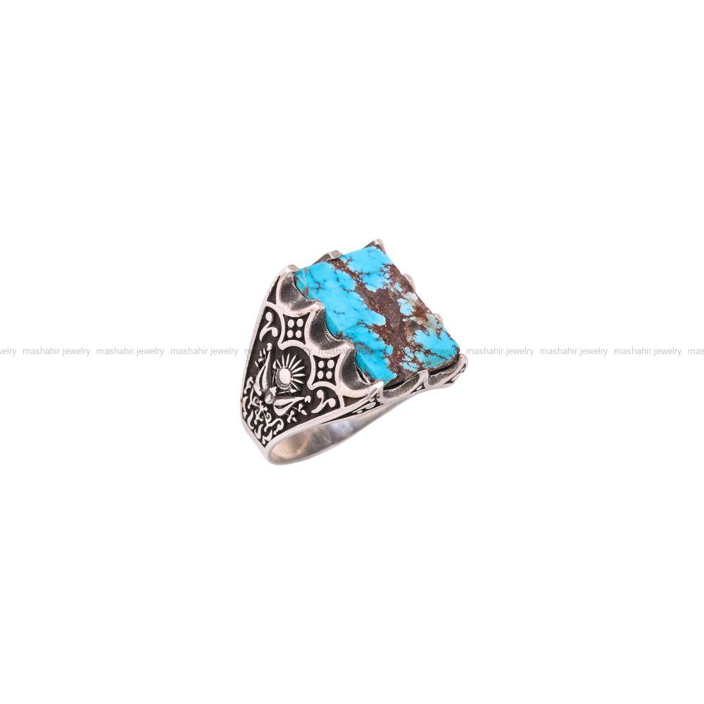 انگشتر فیروزه شجری مردانه کد 6913