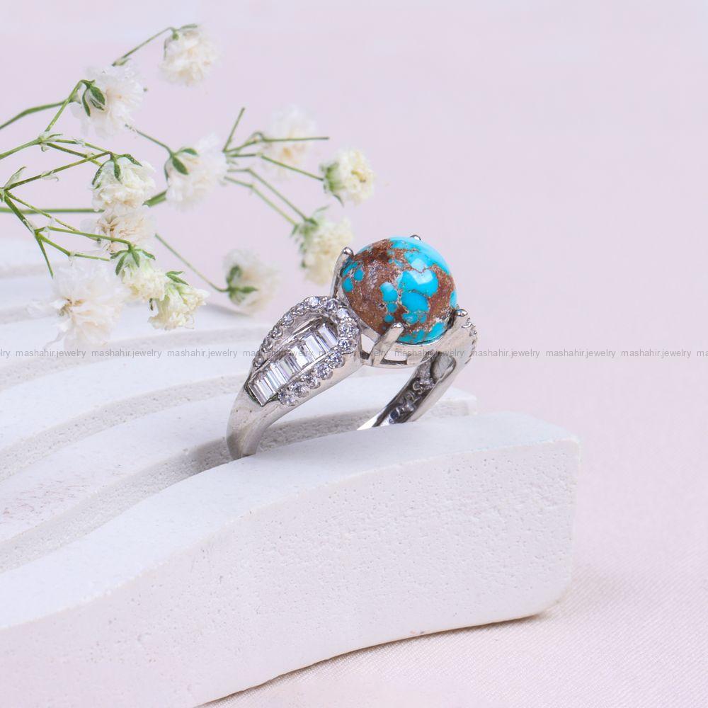 انگشتر فیروزه شجری زنانه کد 10038