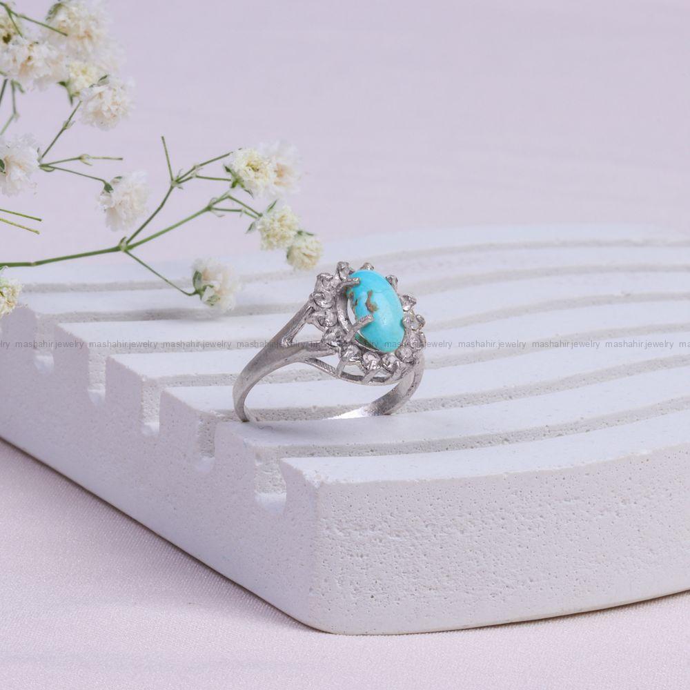 انگشتر فیروزه شجری زنانه کد 10069