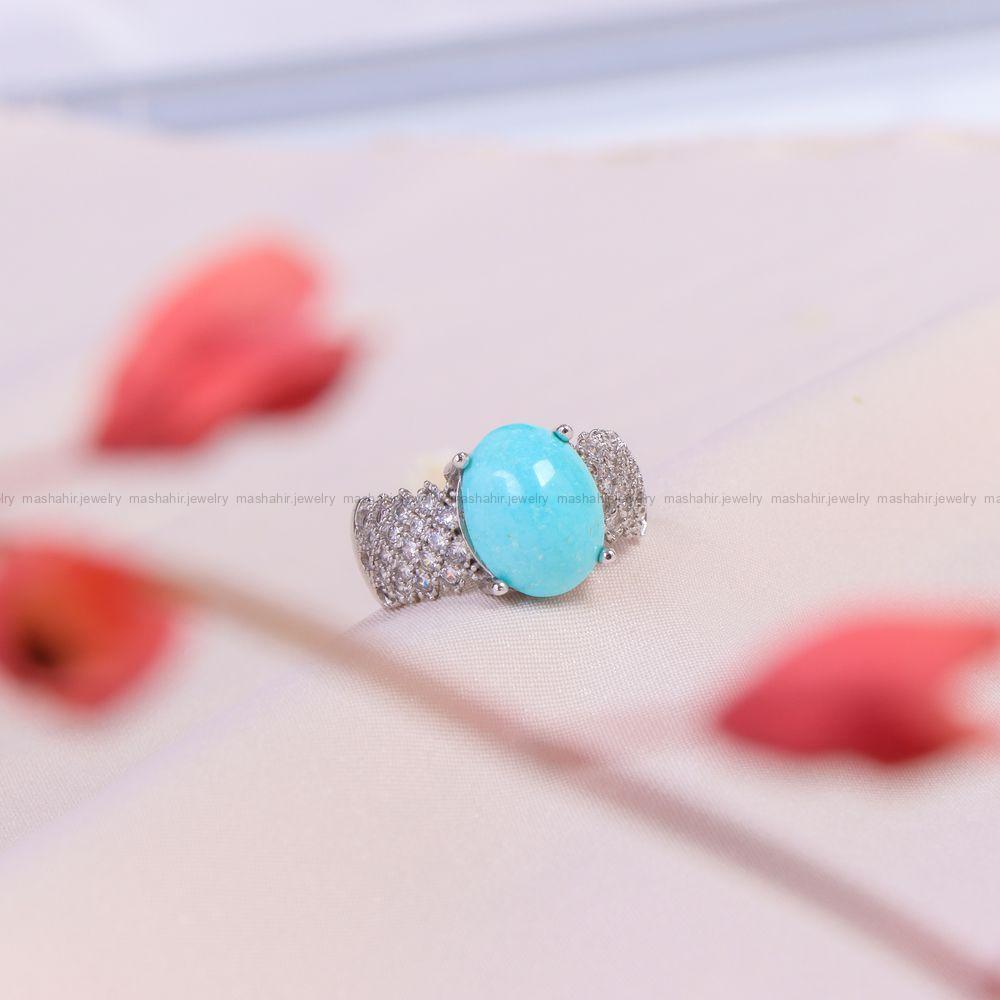 انگشتر فیروزه شجری زنانه کد 10313