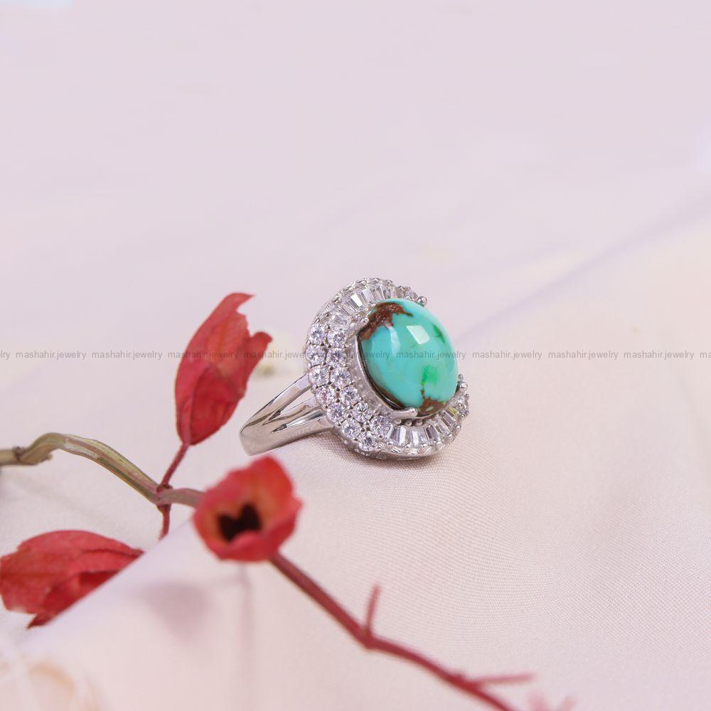 انگشتر فیروزه شجری زنانه کد 10316
