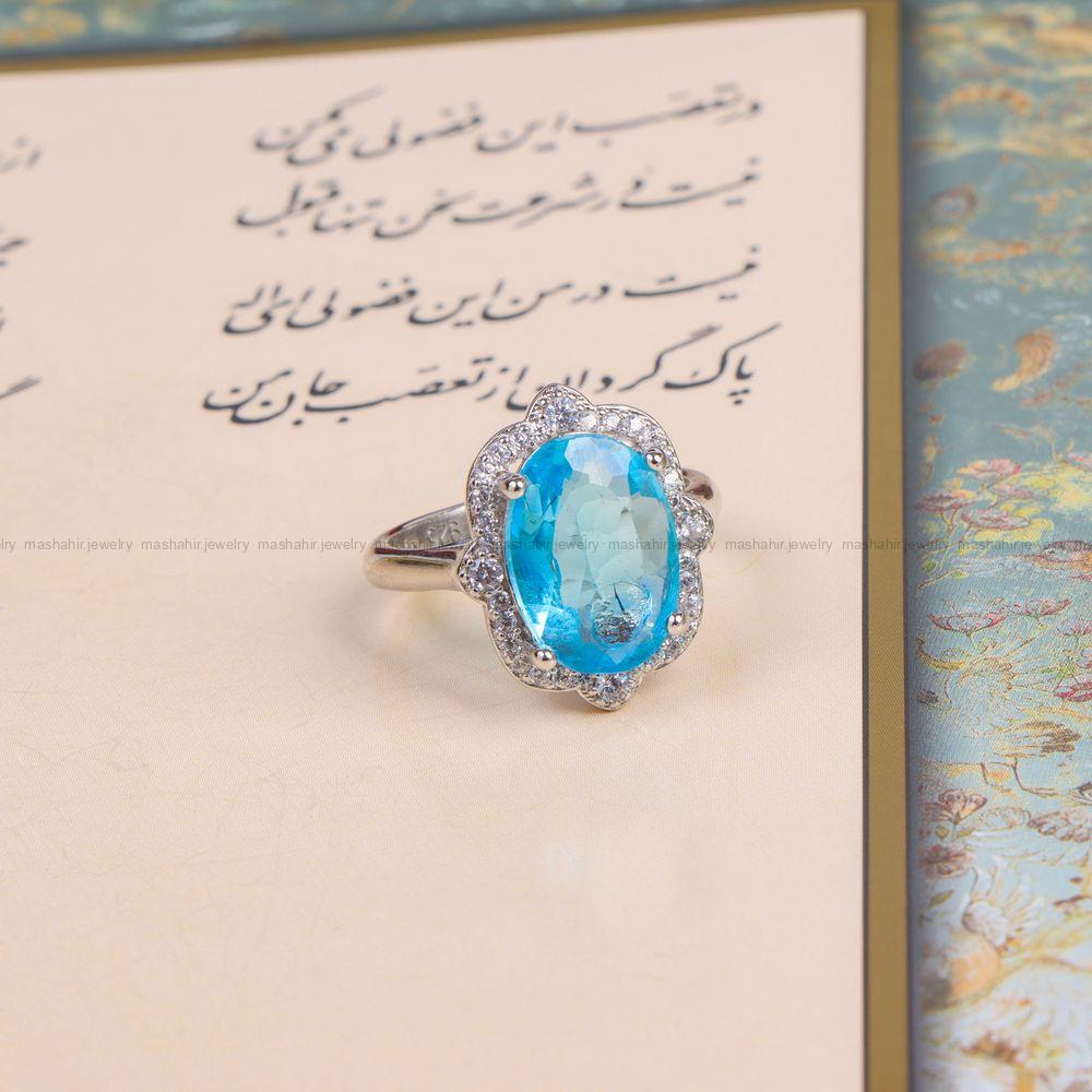 انگشتر توپاز زنانه کد 10355