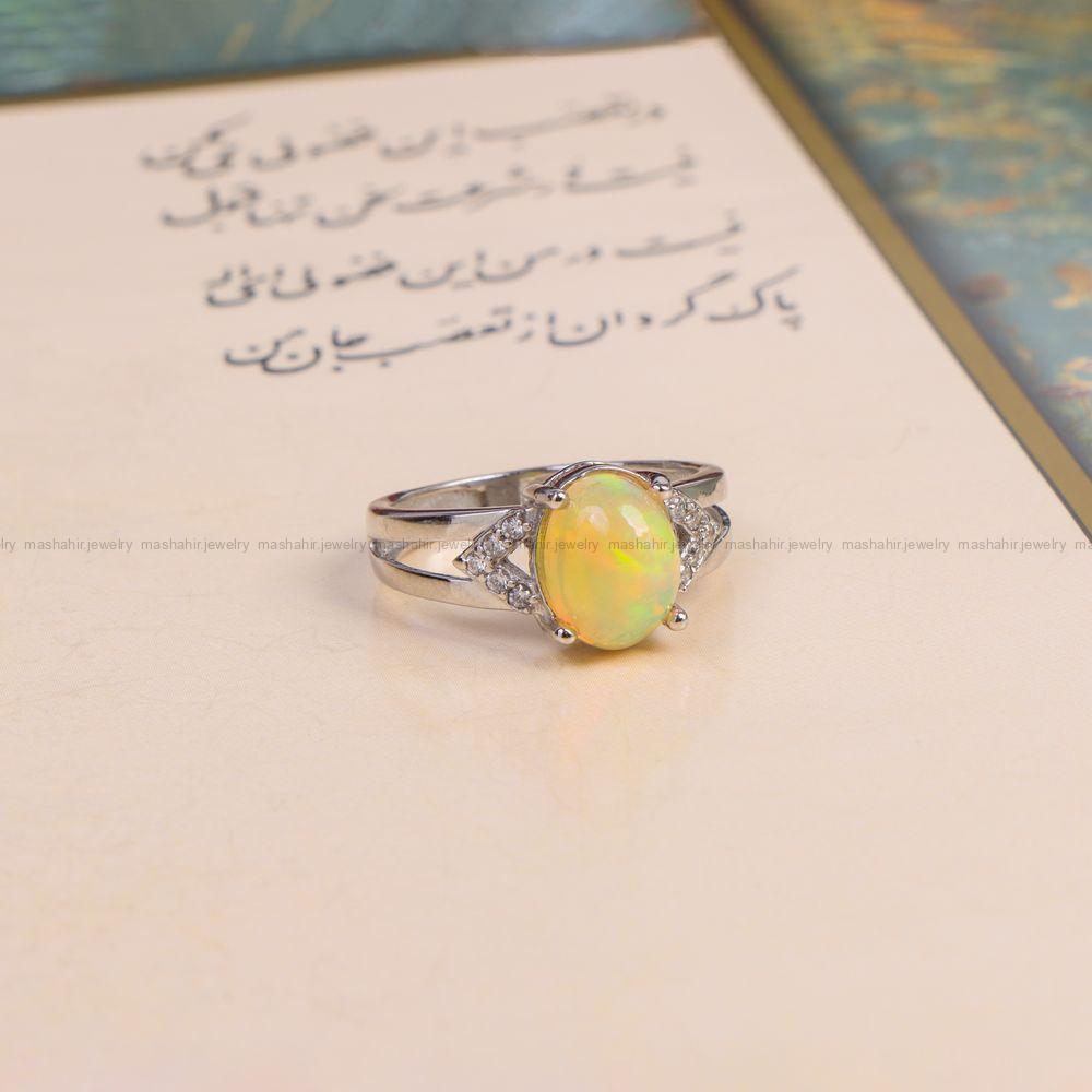 انگشتر اوپال زنانه کد 10356