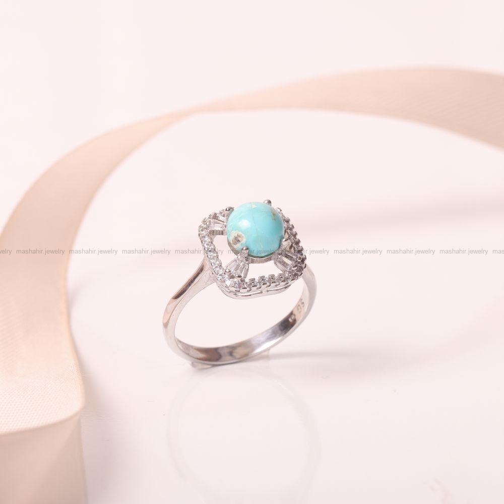 انگشتر فیروزه شجری زنانه کد 9324