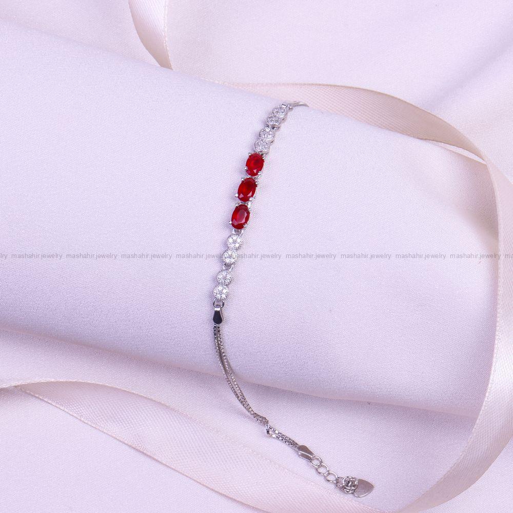 دستبند طرح یاقوت سرخ زنانه کد 9396