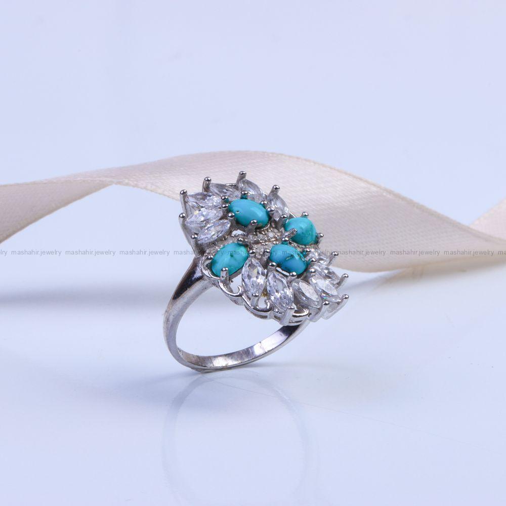 انگشتر فیروزه شجری زنانه کد 9466
