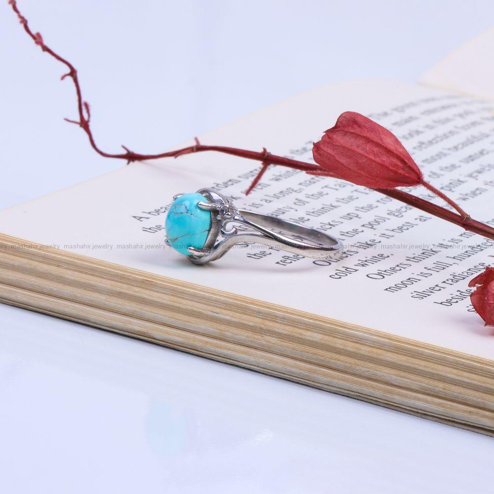 انگشتر فیروزه شجری زنانه کد 9548