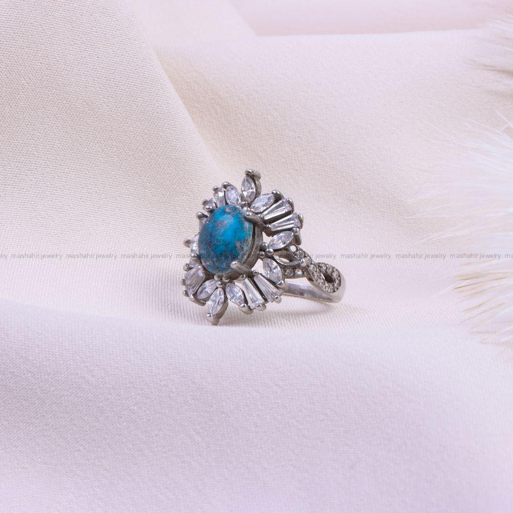 انگشتر فیروزه شجری زنانه کد 9566