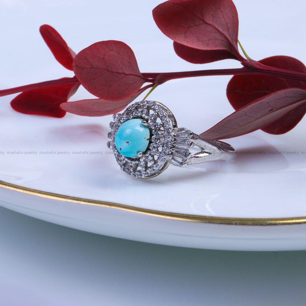 انگشتر فیروزه شجری زنانه کد 9580
