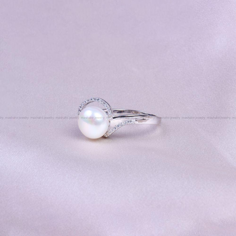 انگشتر طرح مروارید زنانه کد 9660
