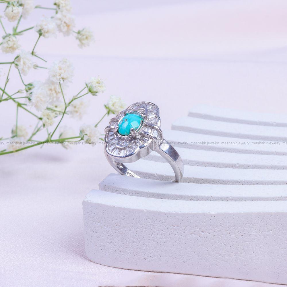 انگشتر فیروزه شجری زنانه کد 9974