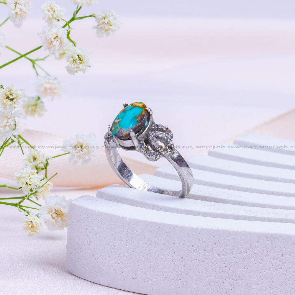 انگشتر فیروزه شجری زنانه کد 9982