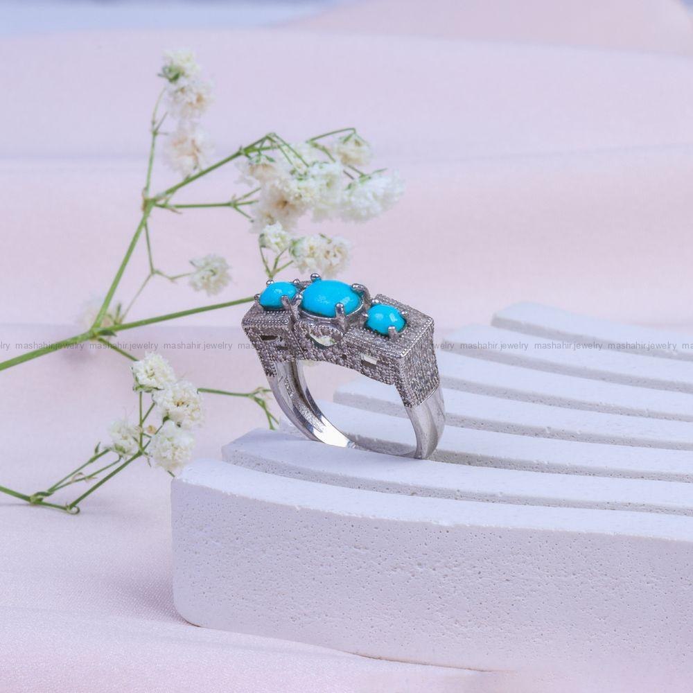 انگشتر فیروزه شجری زنانه کد 9998