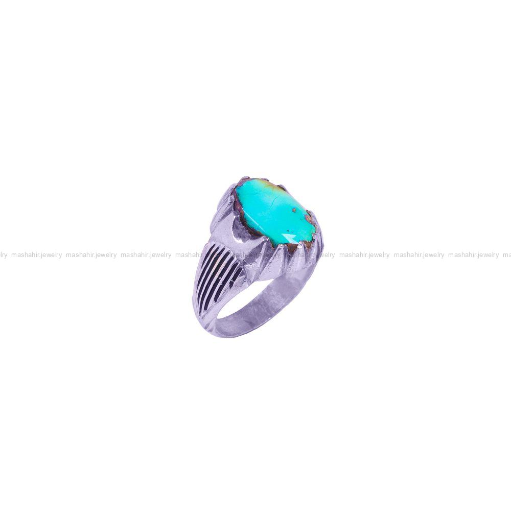 انگشتر فیروزه شجری مردانه کد 10257
