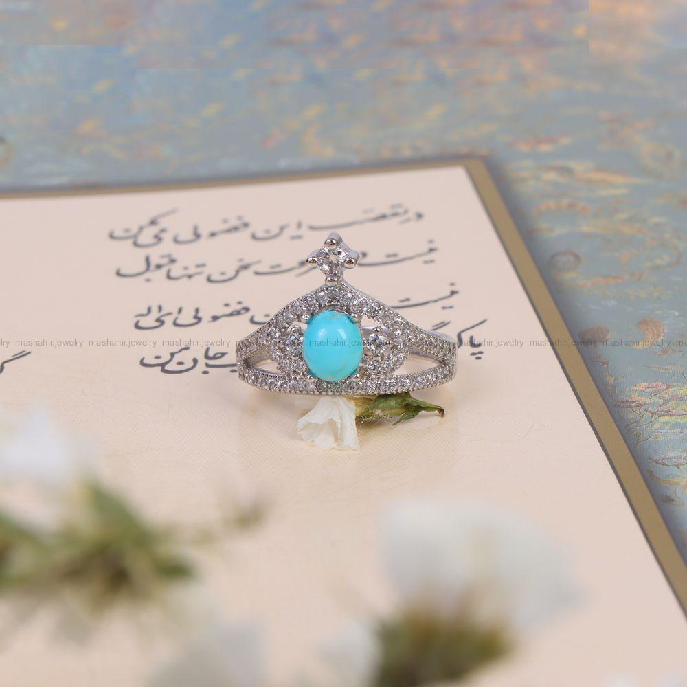 انگشتر فیروزه شجری زنانه کد 10521