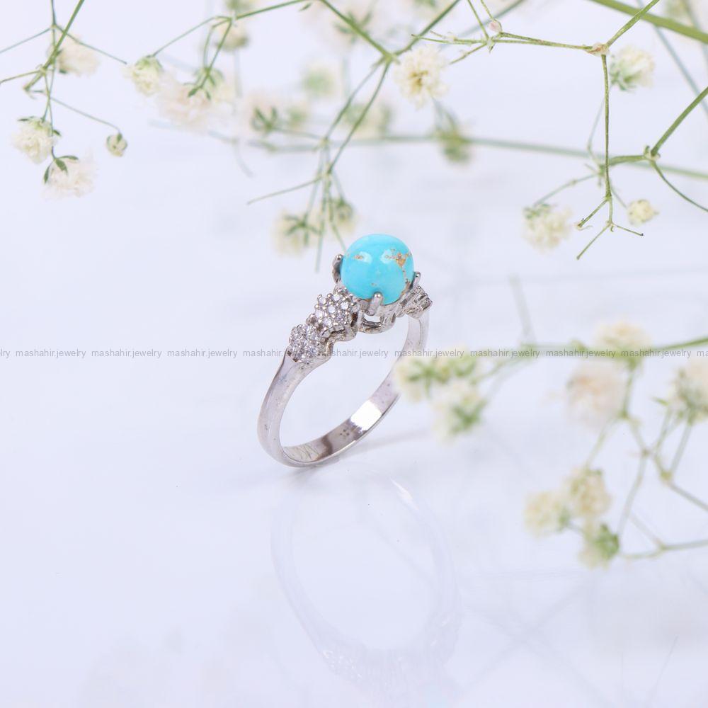 انگشتر فیروزه شجری زنانه کد 10537