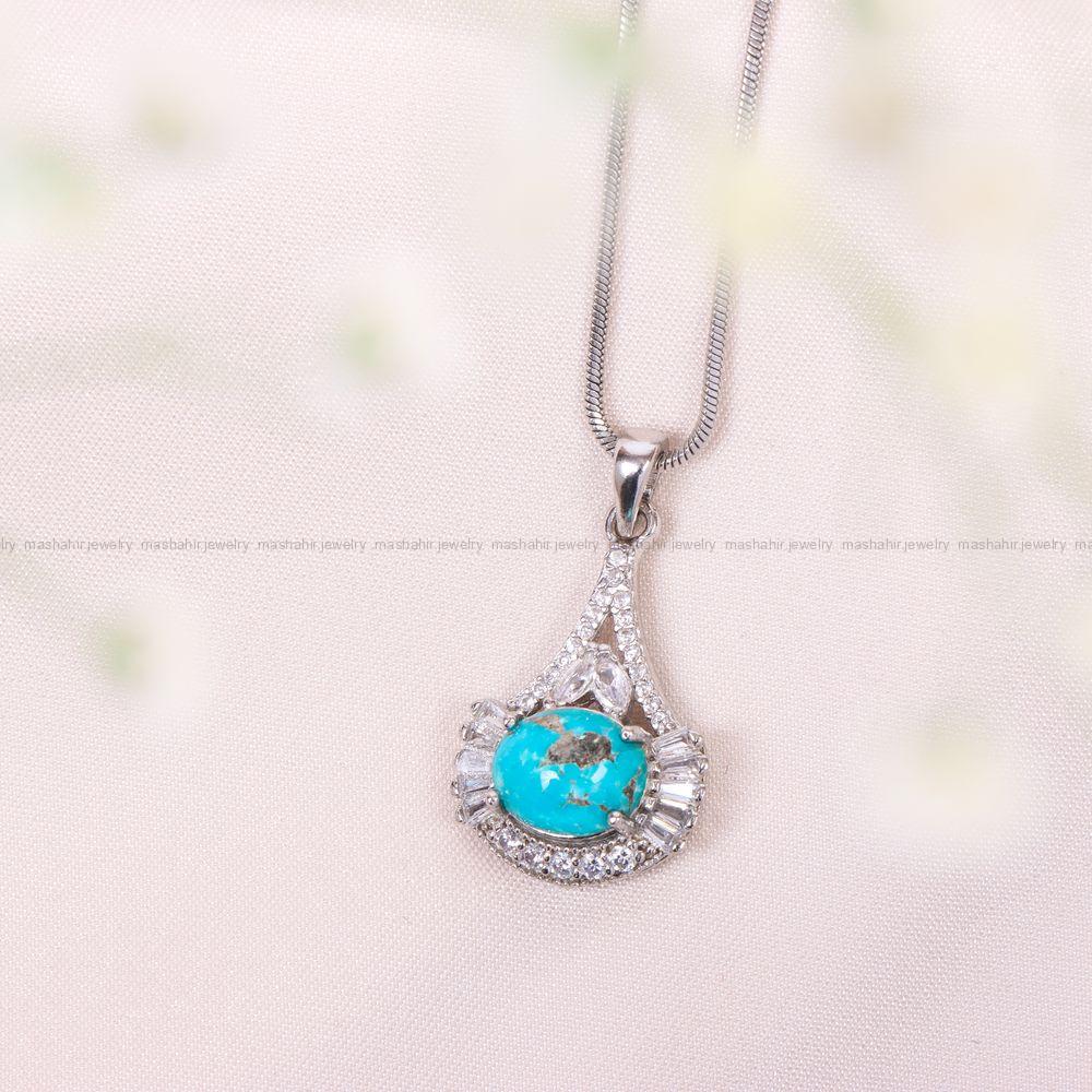 گردنبند فیروزه زنانه کد 10938